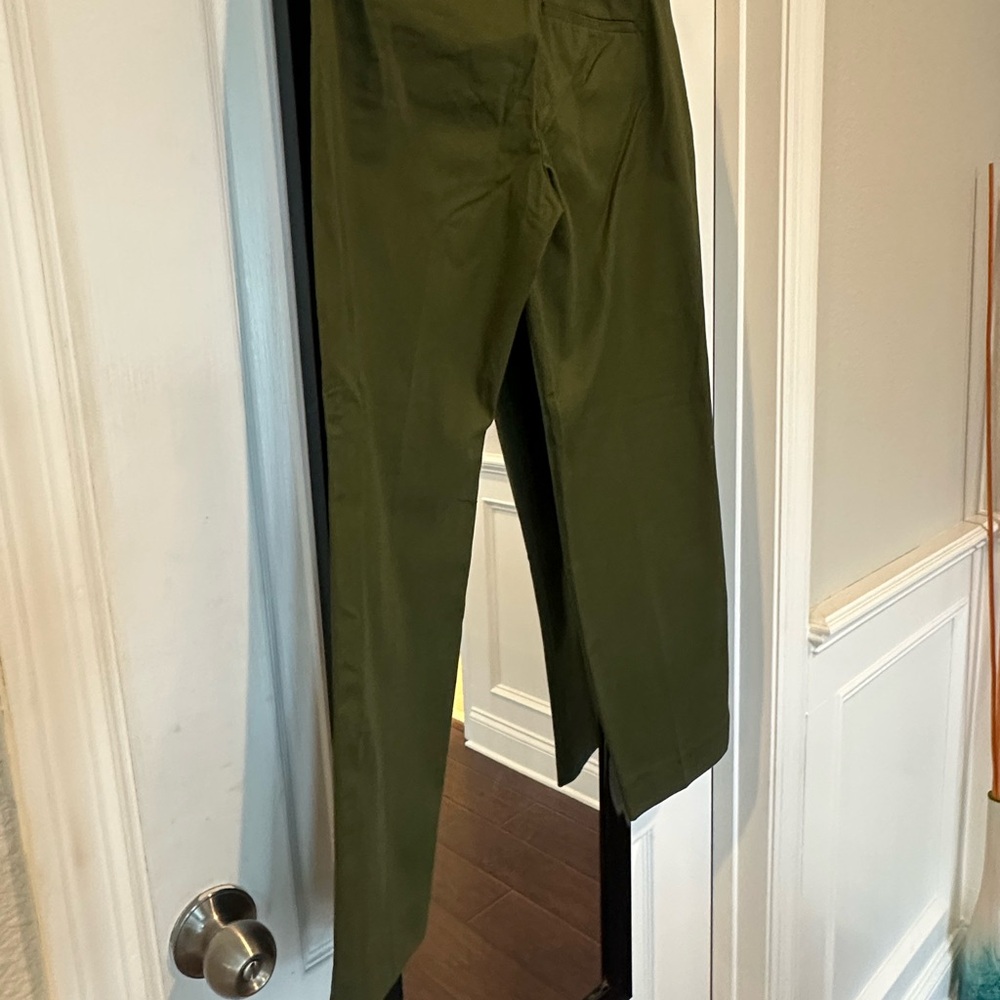 Ann Taylor Green Chinos Classic Straight-Leg